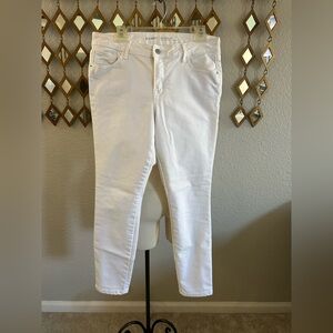 Old Navy Rockstar White Skinny Jeans with Mid-Rise Waist